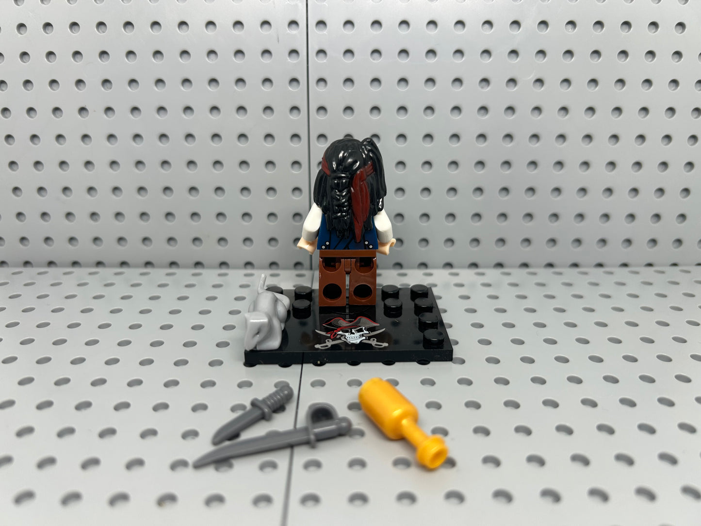 Cursed Skeleton Pirate Captain Custom Block-Style Figure