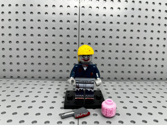 Zombie Chef Custom Block-Style Figure