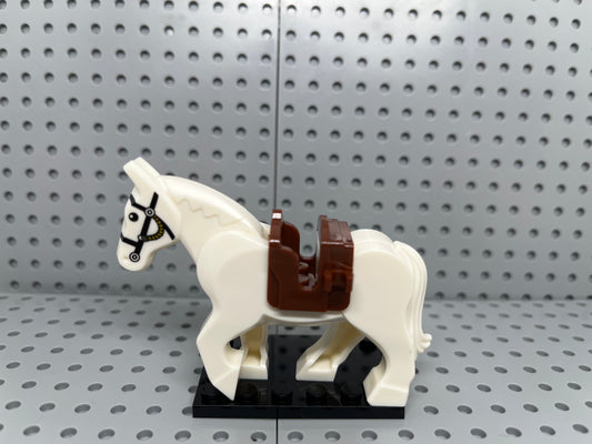 White Horse Custom Block-Style Figure