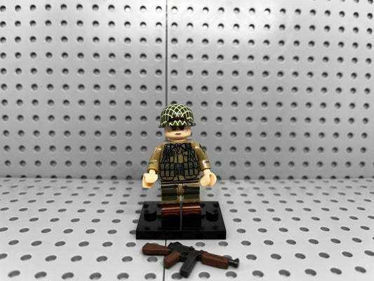 US Airborne Soldier Thompson Custom Block-Style Figure