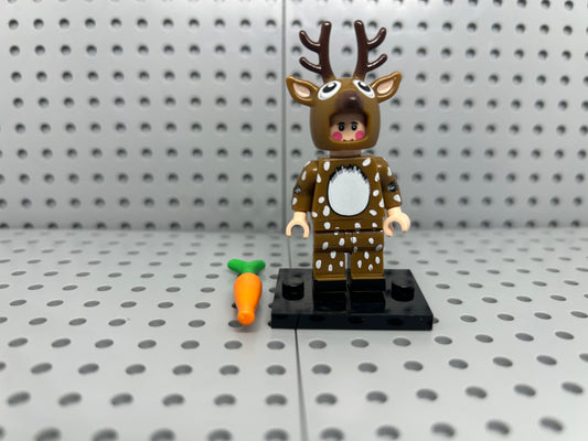 Deer Costume Custom Block-Style Figure