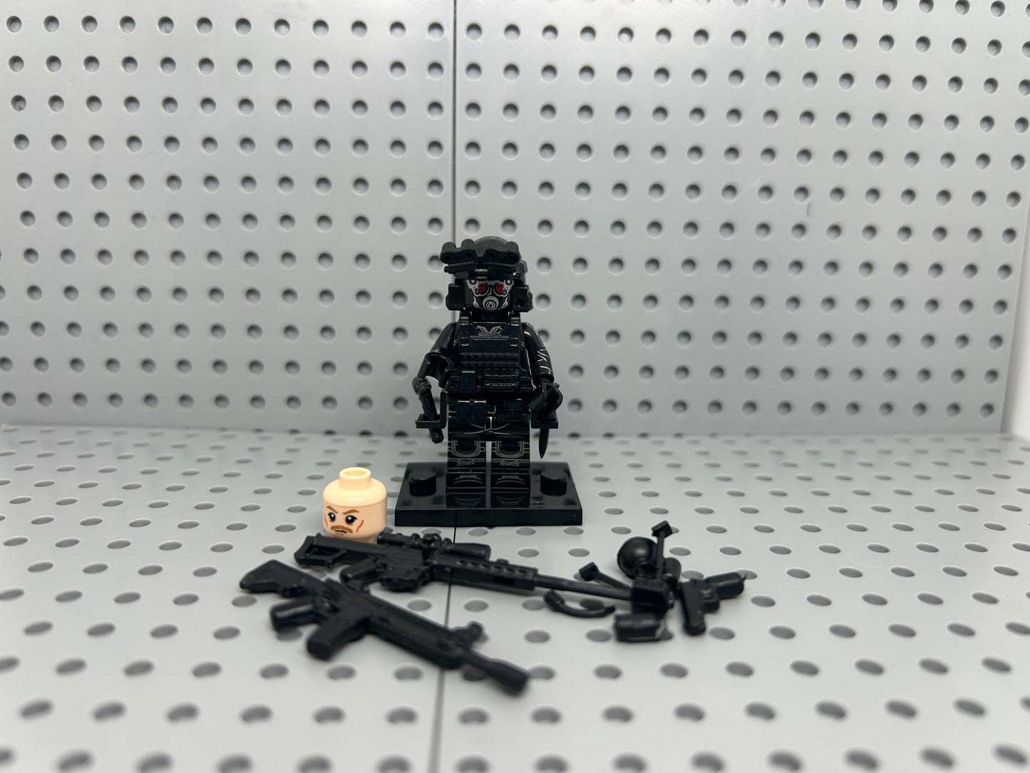 Black Ops Soldier Custom Block-Style Figure