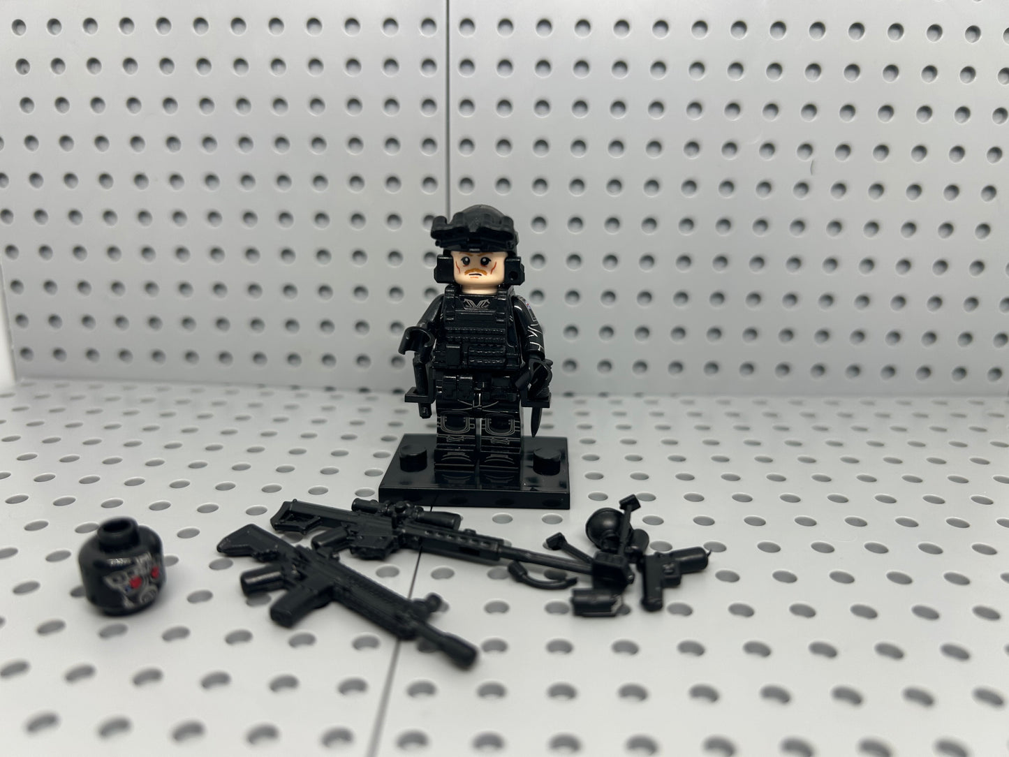 Black Ops Soldier Custom Block-Style Figure
