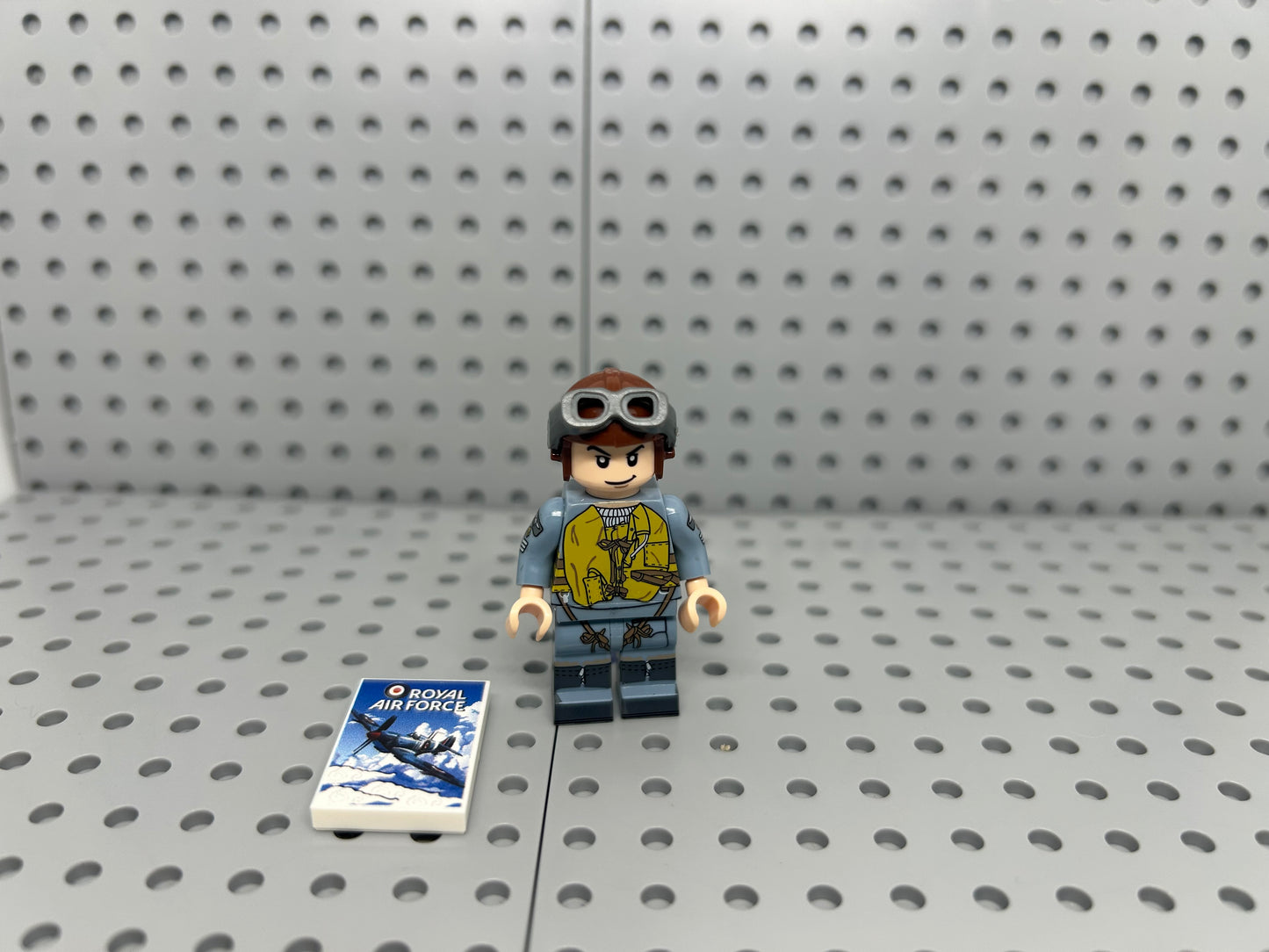 British RAF Pilot Custom Block-Style Figure