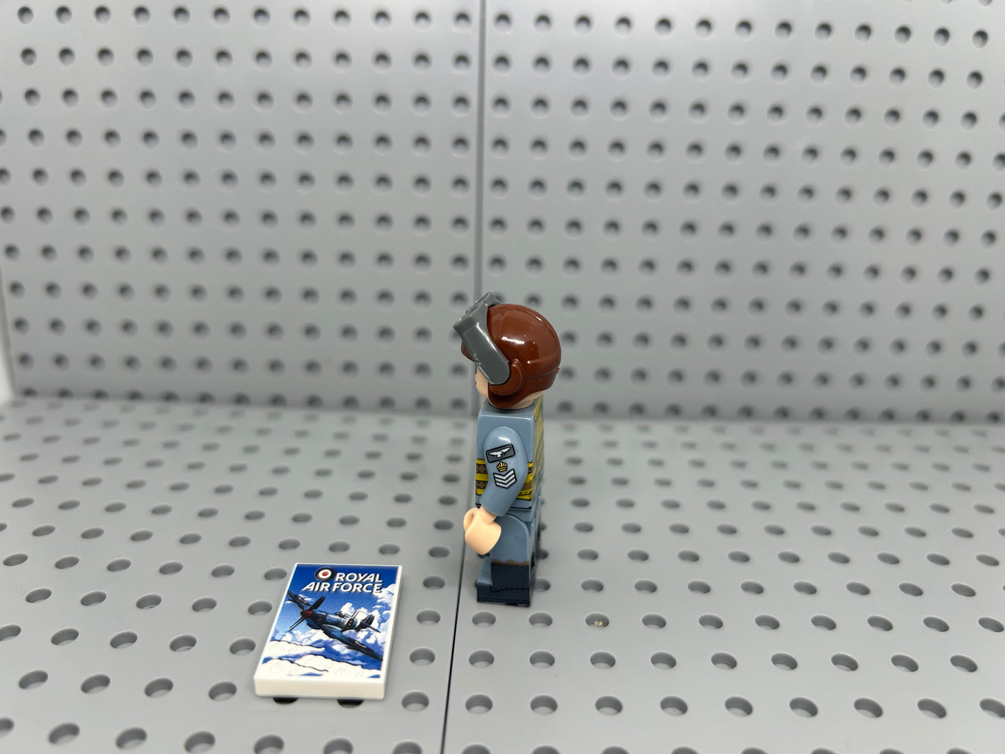 British RAF Pilot Custom Block-Style Figure