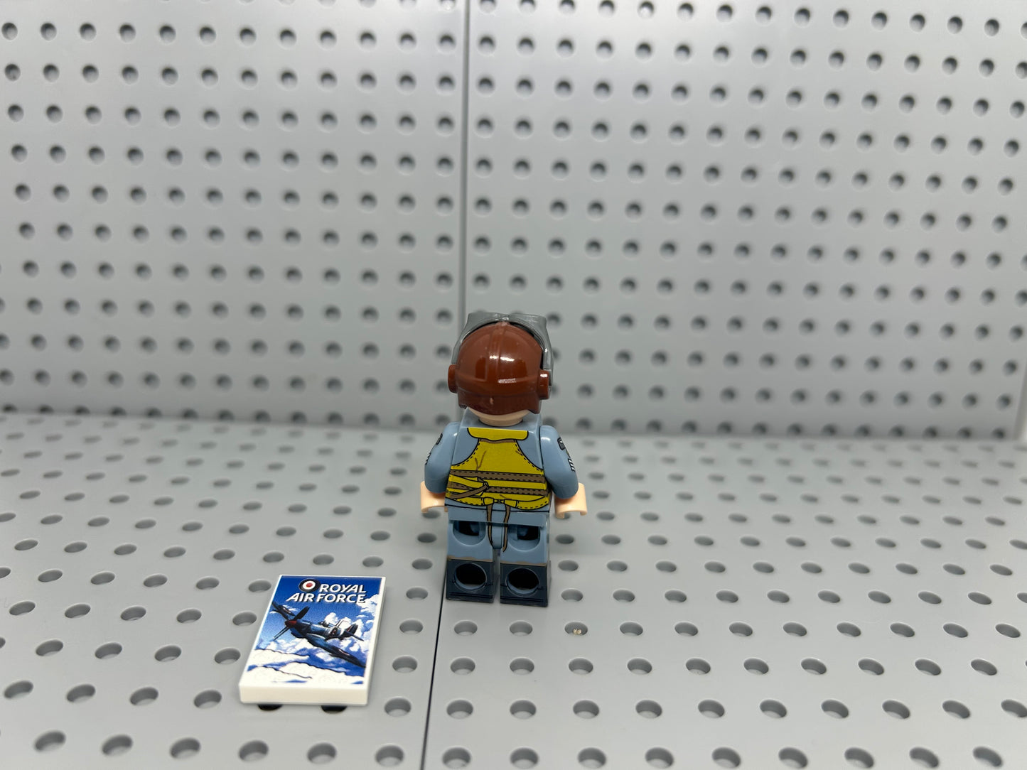 British RAF Pilot Custom Block-Style Figure