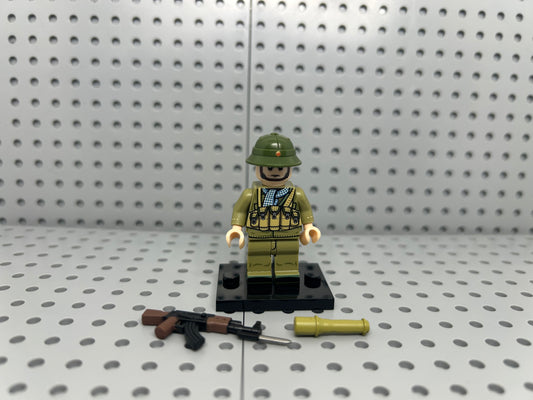 North Vietnam Rifleman Soldier Custom Block-Style Figure