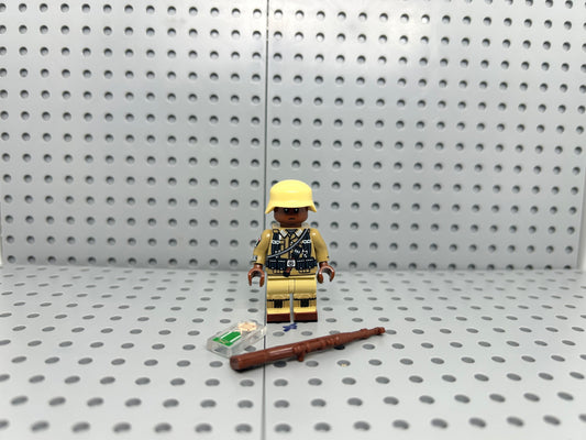 German Afrika Korps Volunteer Soldier Custom Block-Style Figure