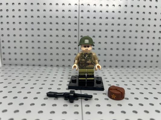 Russian Soldier Custom Block-Style Figure