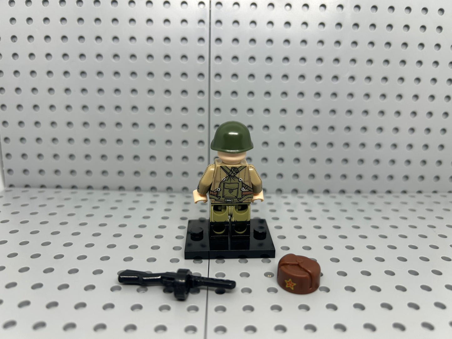 Russian Soldier Custom Block-Style Figure