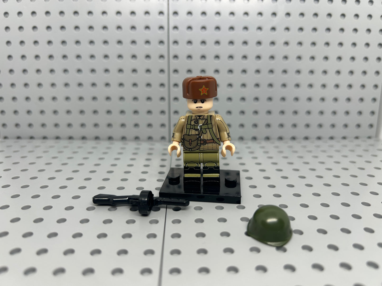 Russian Soldier Custom Block-Style Figure