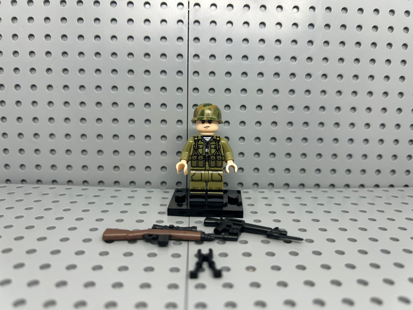 US Vietnam Sniper Soldier Custom Block-Style Figure