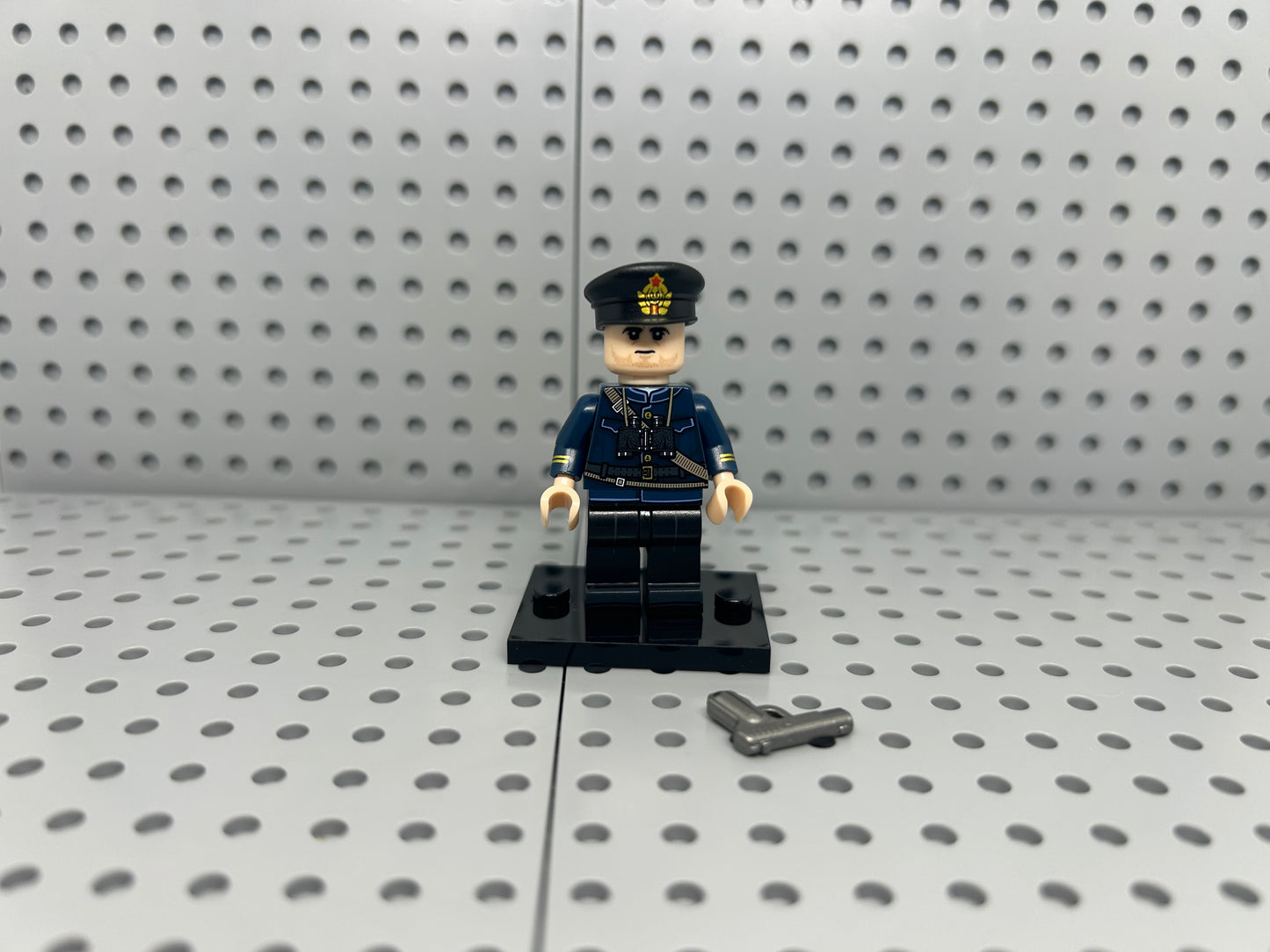 Russian Naval Officer Custom Block-Style Figure