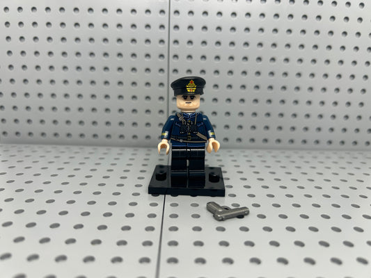 Russian Naval Officer Custom Block-Style Figure
