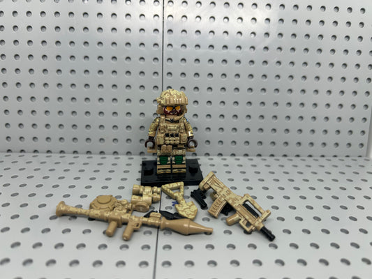 US Multicam Urban Soldier Custom Block-Style Figure