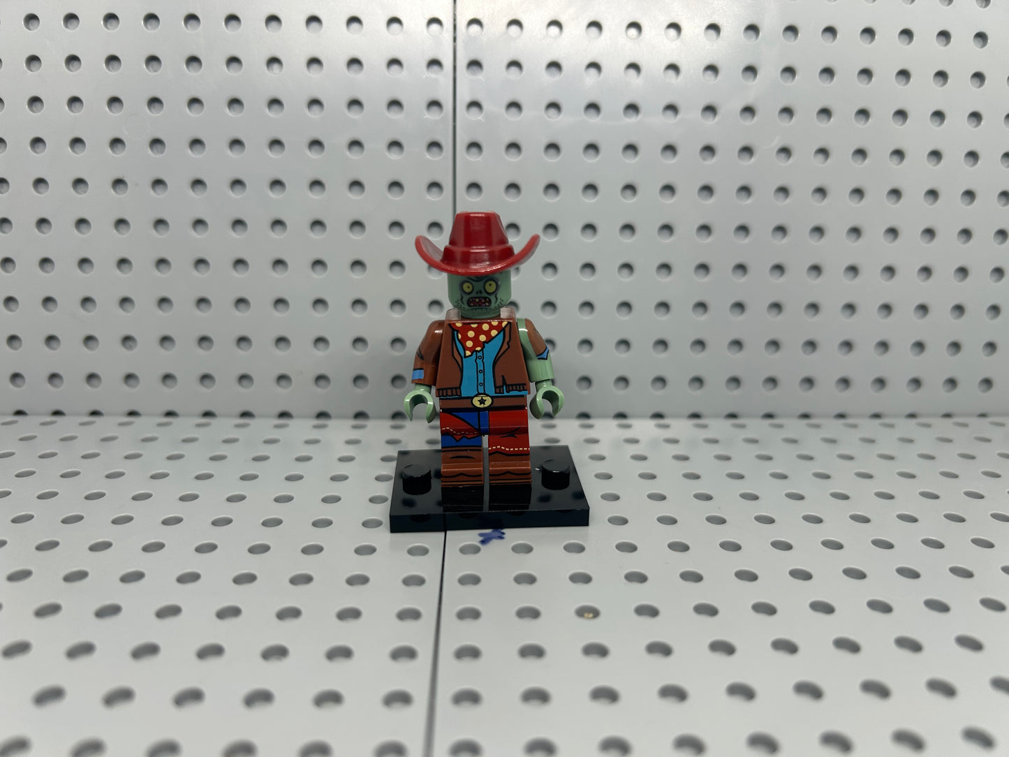 Garden Vs Zombie Cowboy Zombie Custom Block-Style Figure