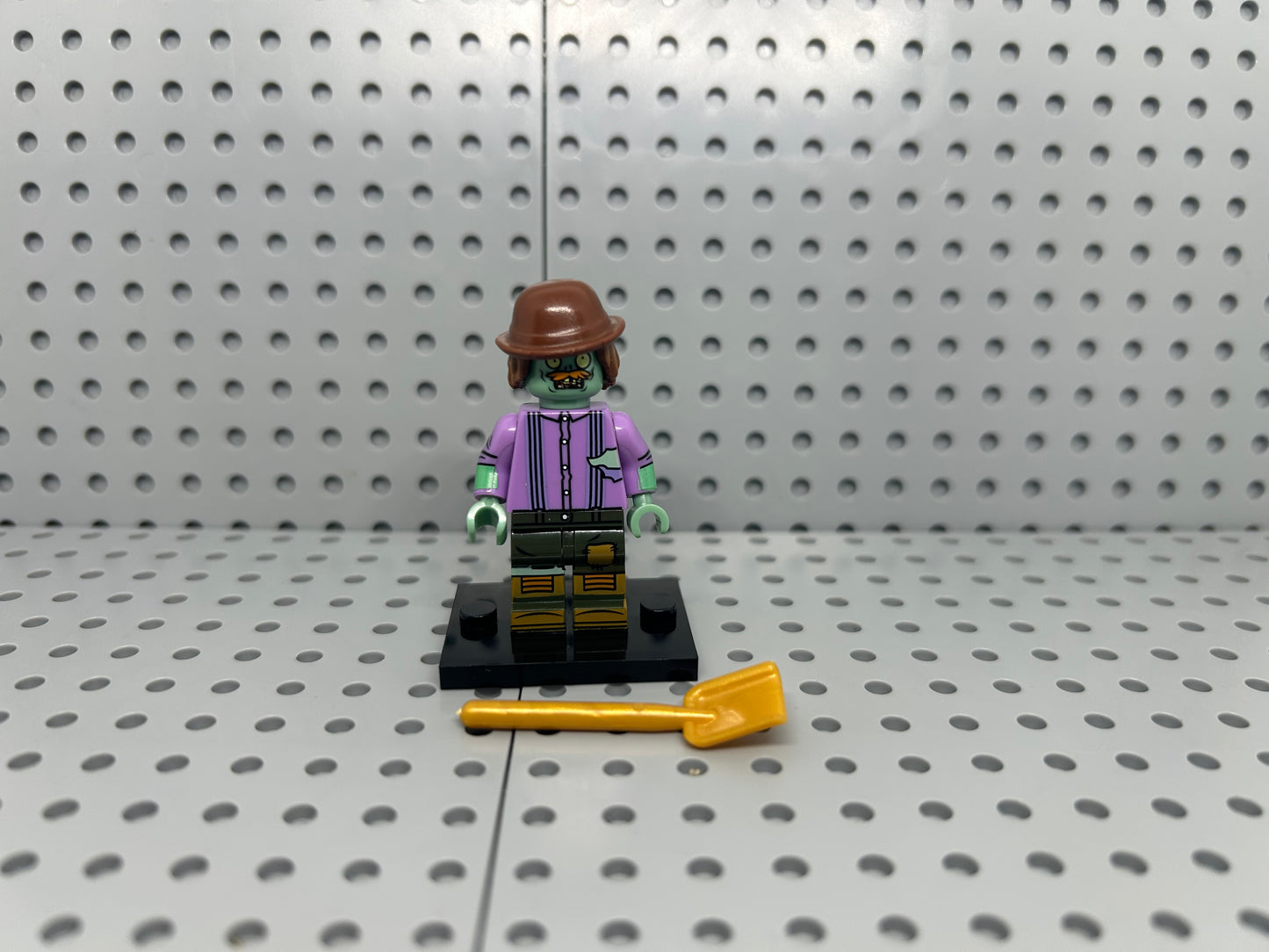 Garden Vs Zombie Shovel Zombie Custom Block-Style Figure