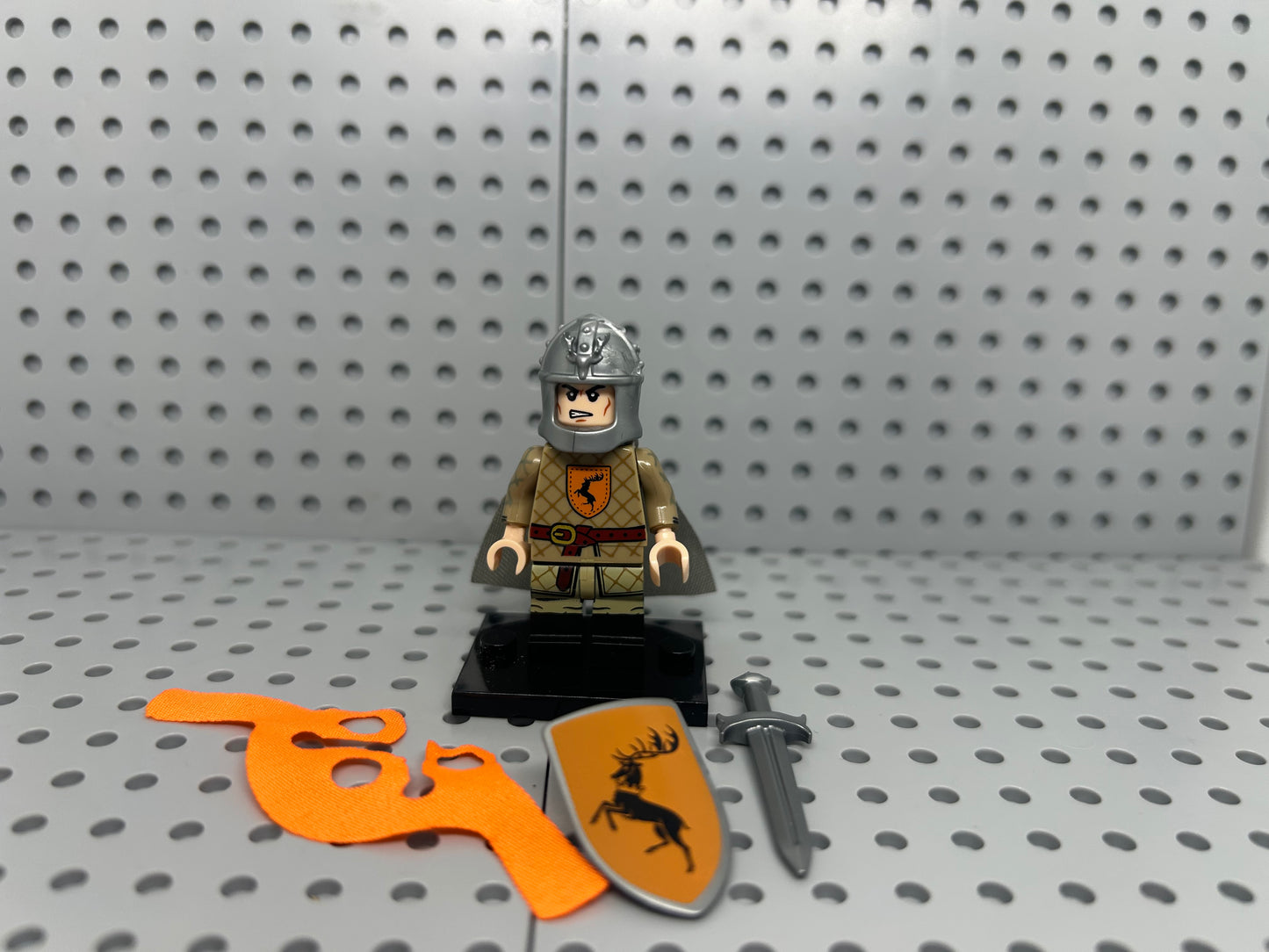 Medieval Soldier Custom Block-Style Figure