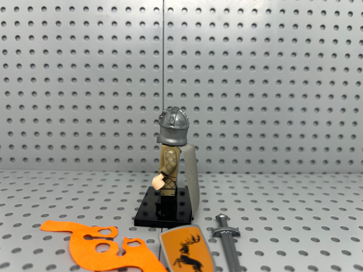 Medieval Soldier Custom Block-Style Figure