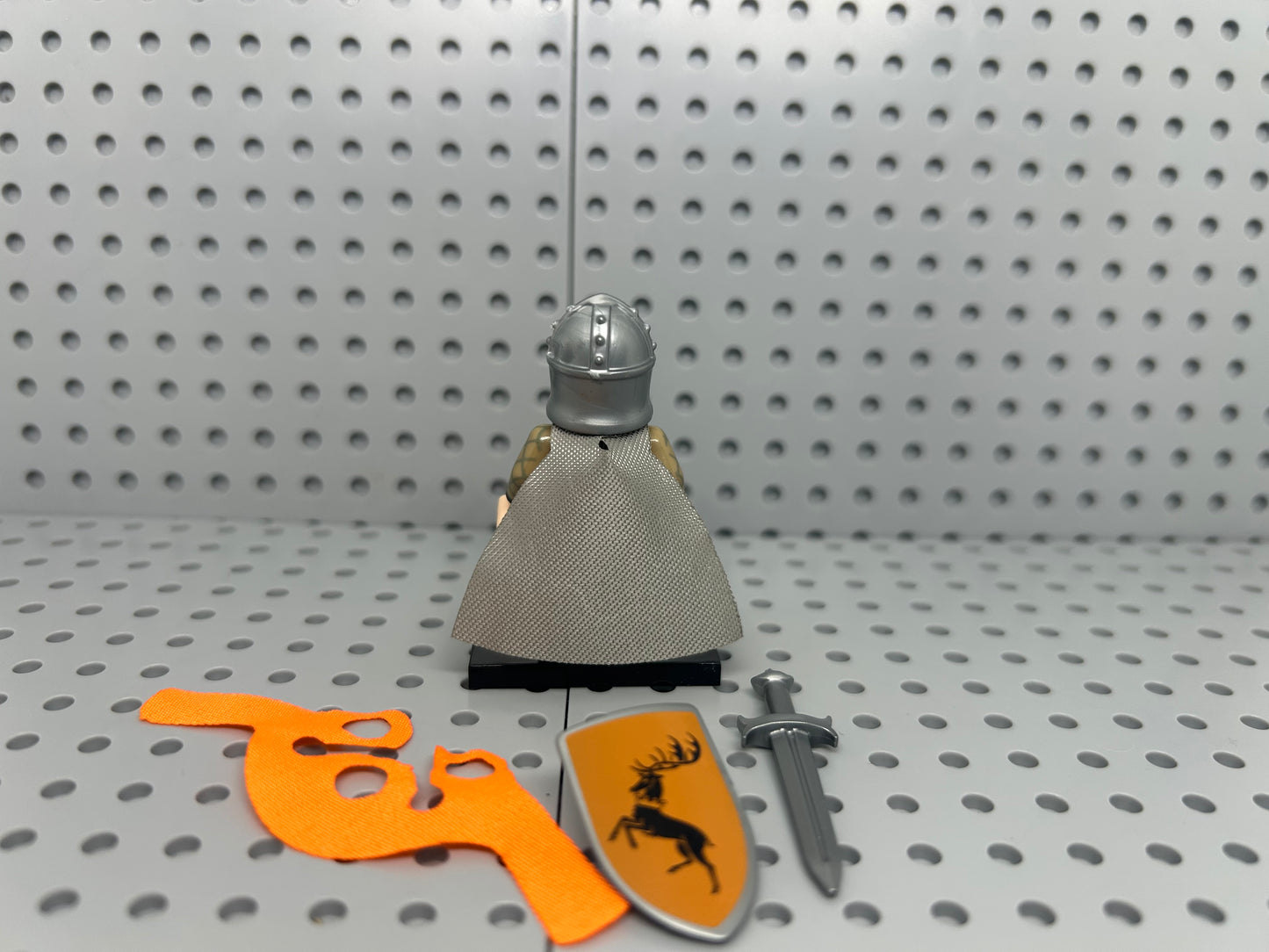 Medieval Soldier Custom Block-Style Figure