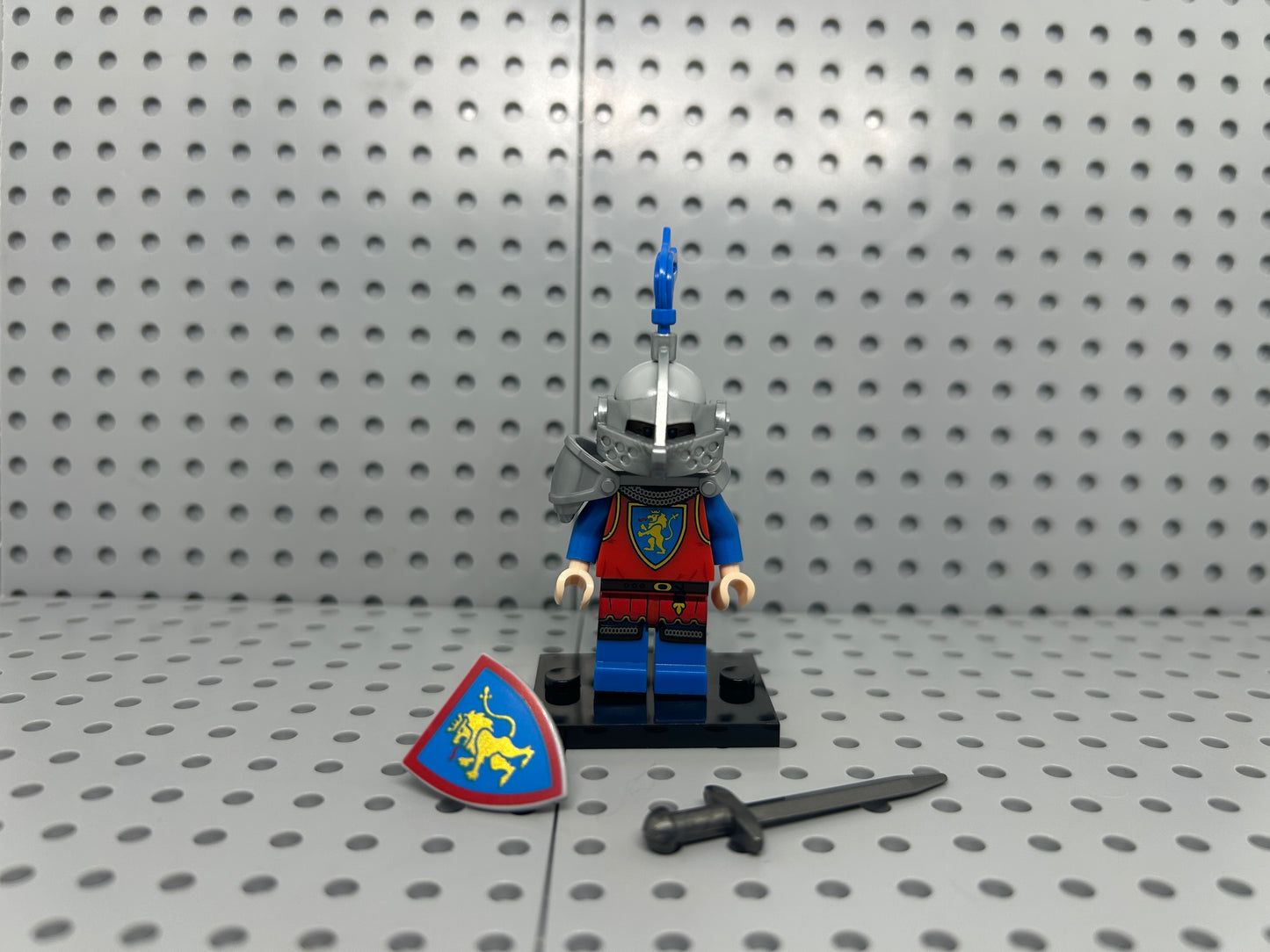 Medieval Knight Custom Block-Style Figure