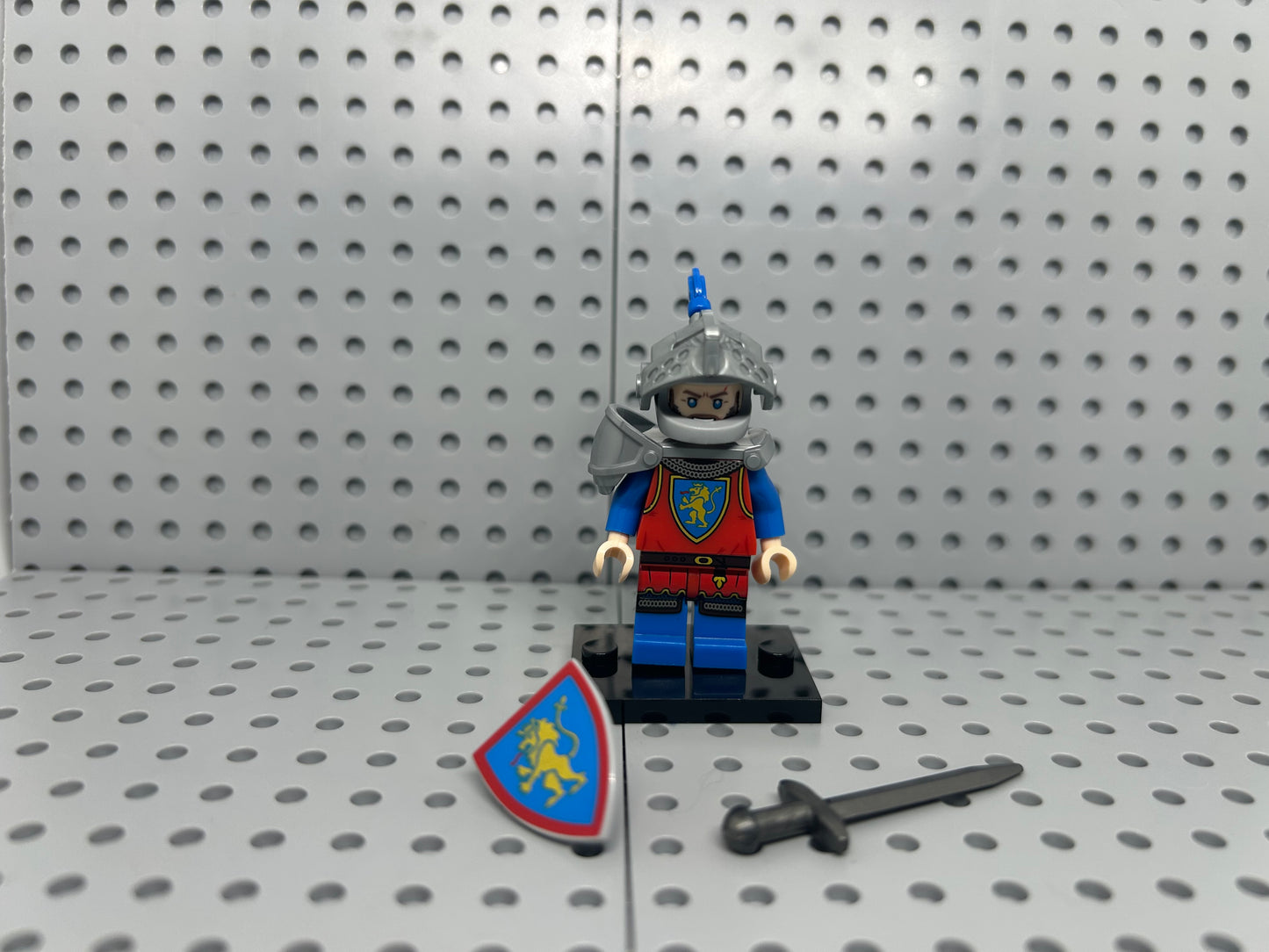 Medieval Knight Custom Block-Style Figure