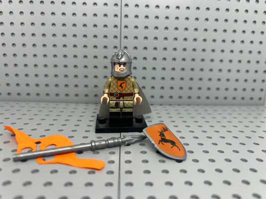 Medieval Soldier Custom Block-Style Figure