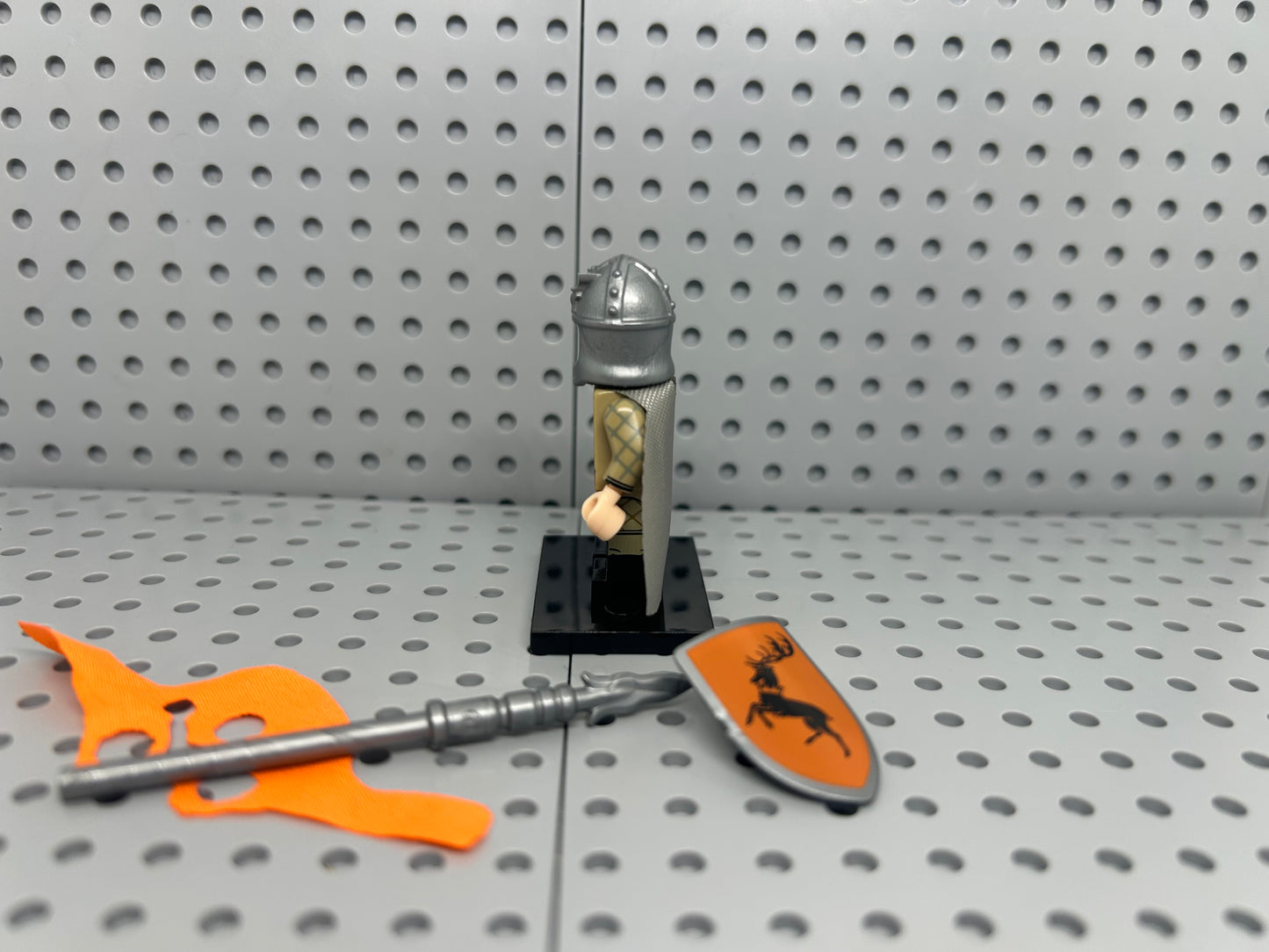 Medieval Soldier Custom Block-Style Figure