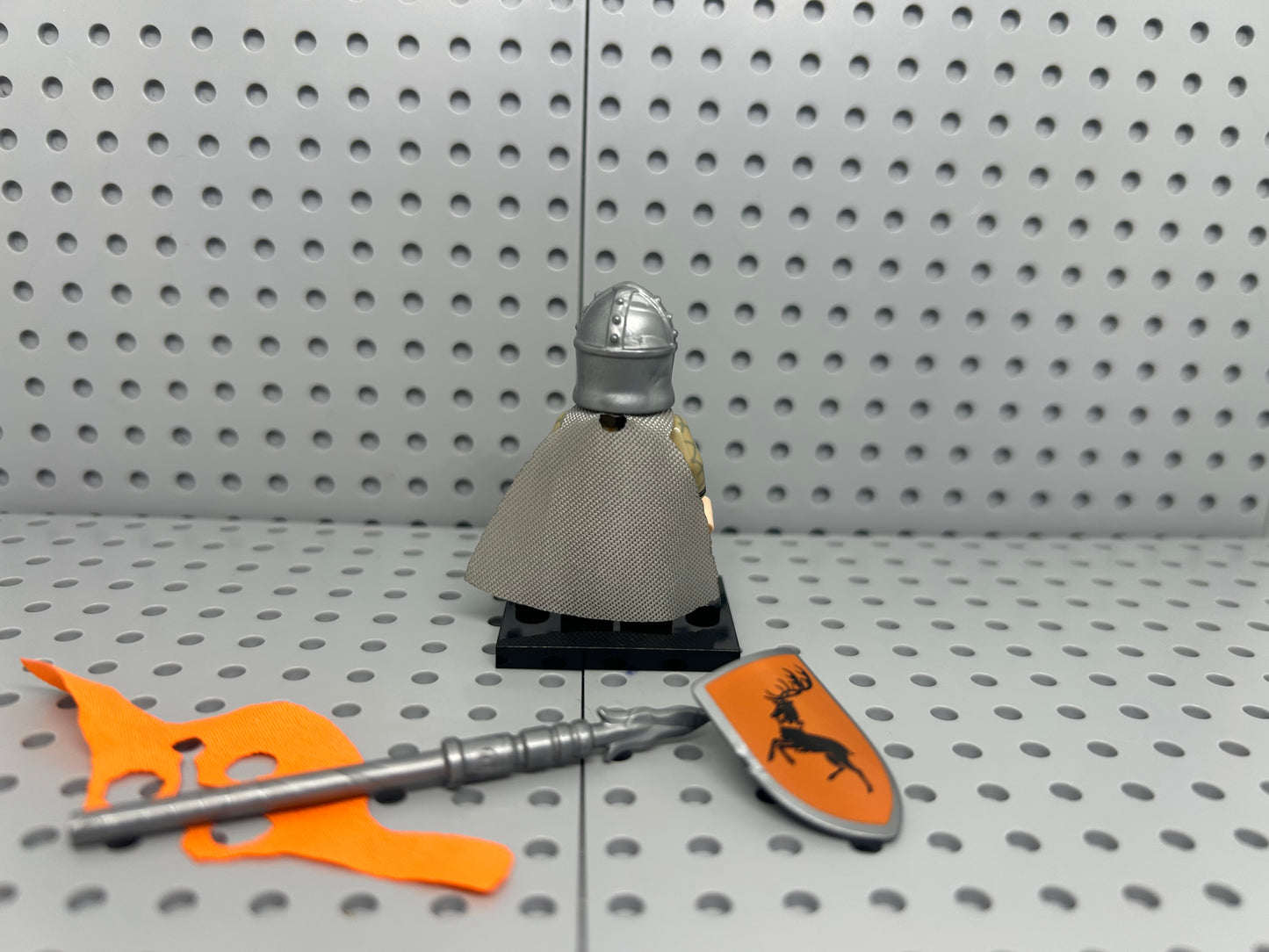 Medieval Soldier Custom Block-Style Figure