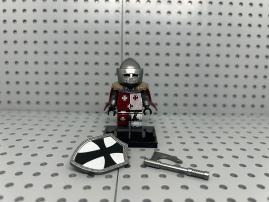 Medieval Knight Custom Block-Style Figure