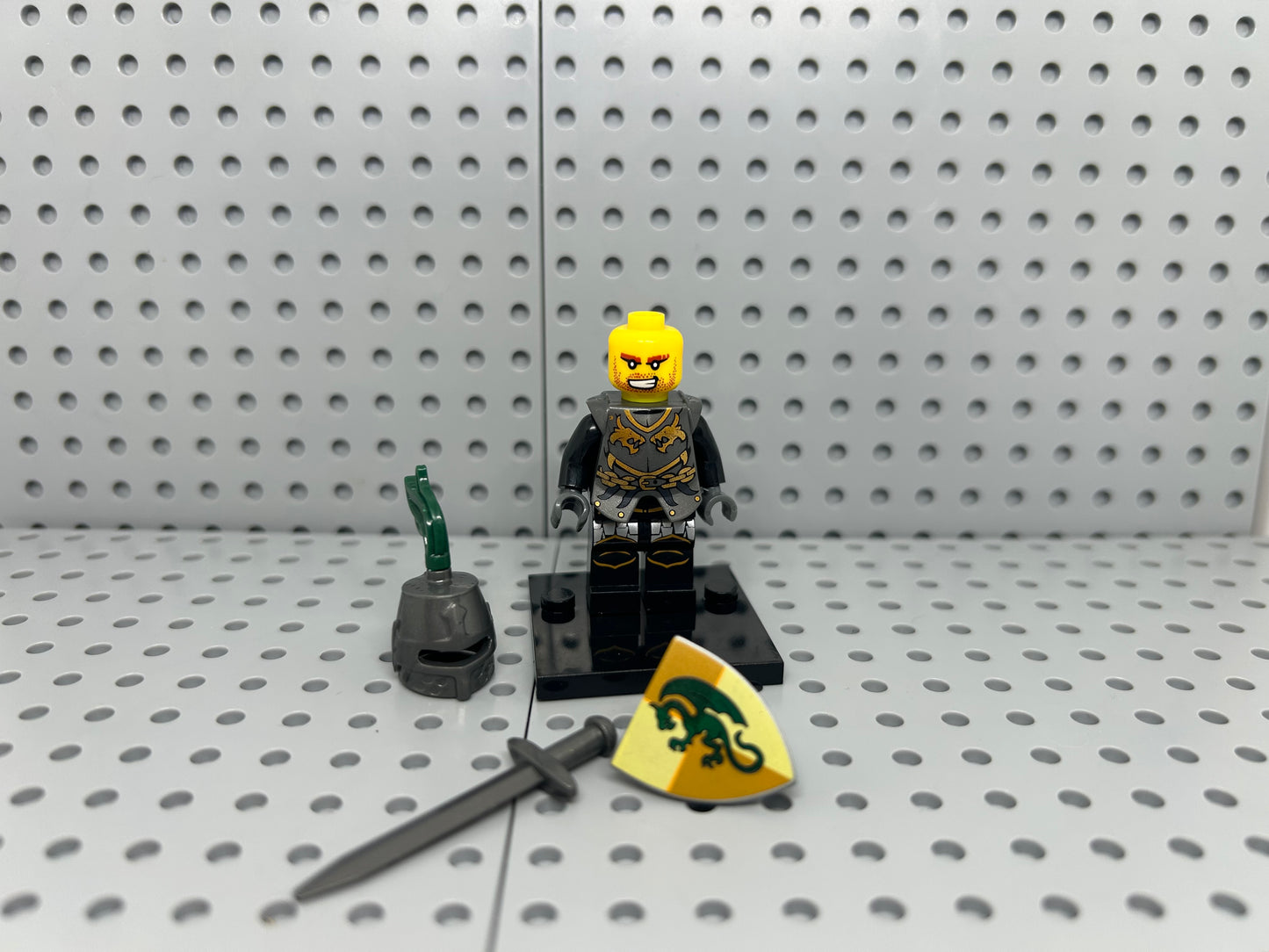 Medieval Knight Custom Block-Style Figure