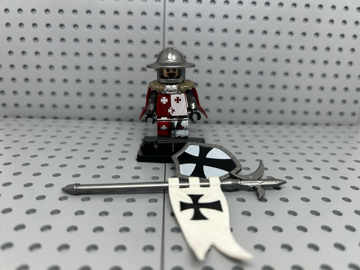 Medieval Soldier Custom Block-Style Figure