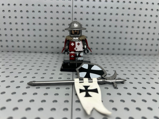 Medieval Soldier Custom Block-Style Figure