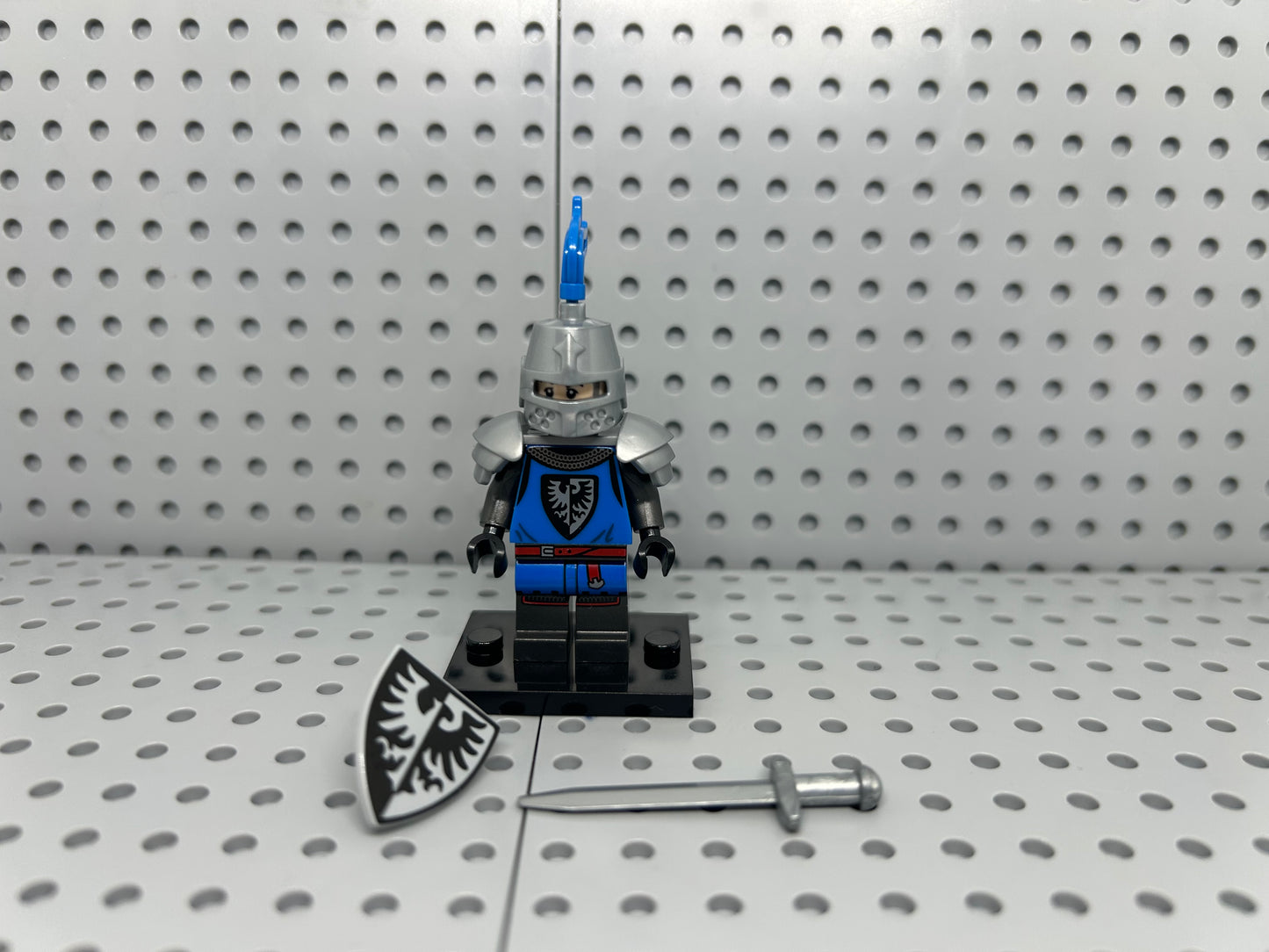 Medieval Knight Custom Block-Style Figure