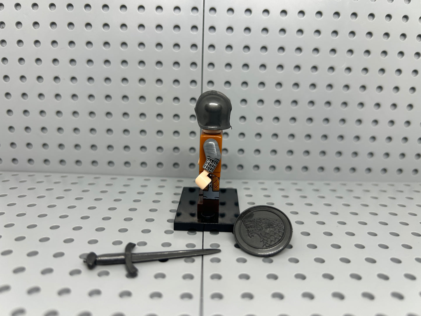 Medieval Soldier Custom Block-Style Figure