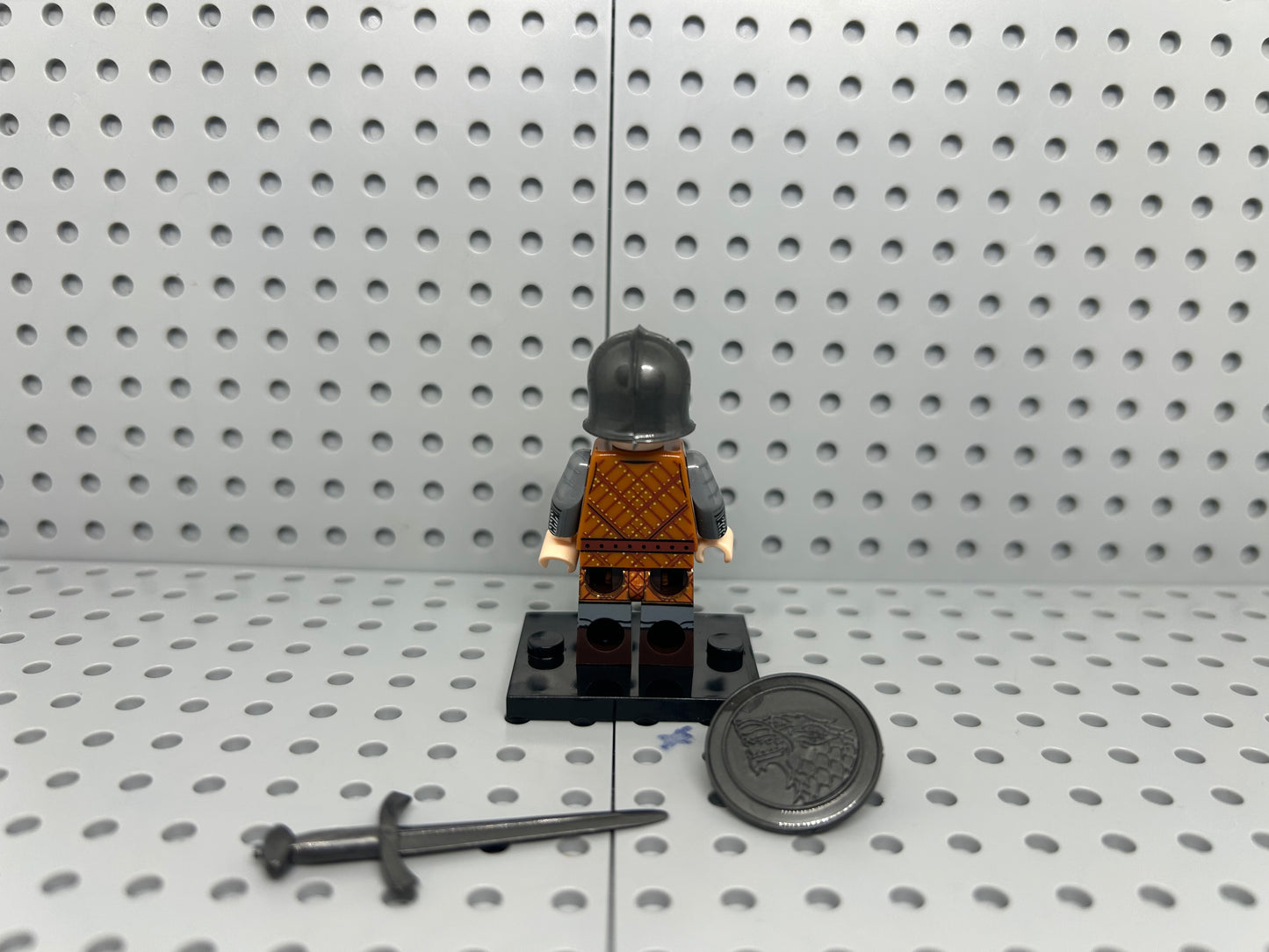 Medieval Soldier Custom Block-Style Figure