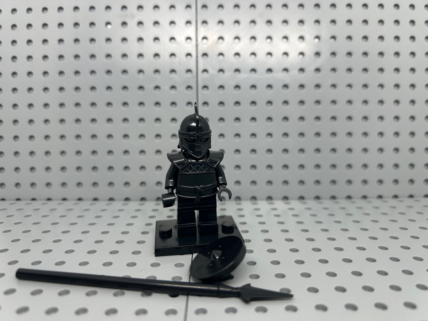 Medieval Black Knight Custom Block-Style Figure