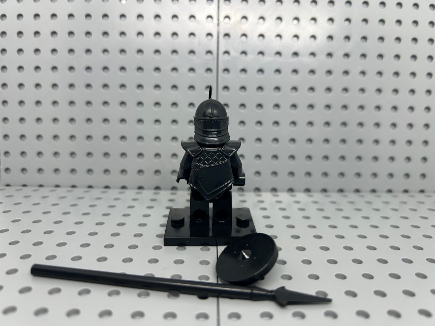 Medieval Black Knight Custom Block-Style Figure