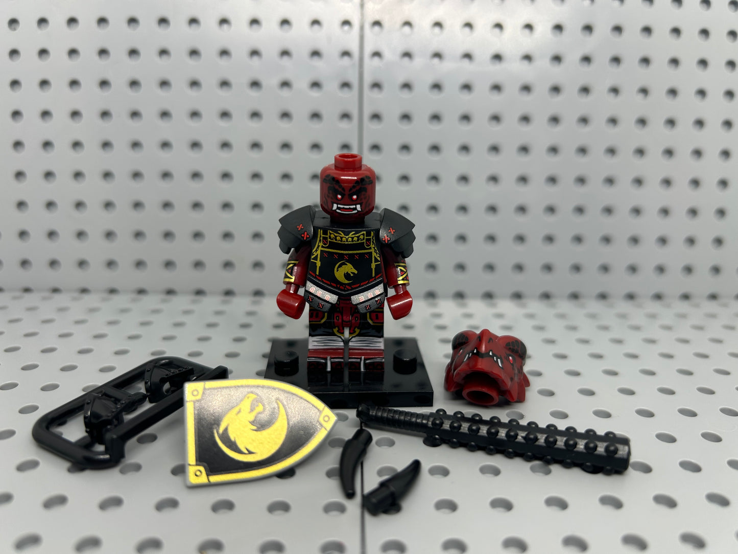 Red Dragon Warrior Custom Block-Style Figure