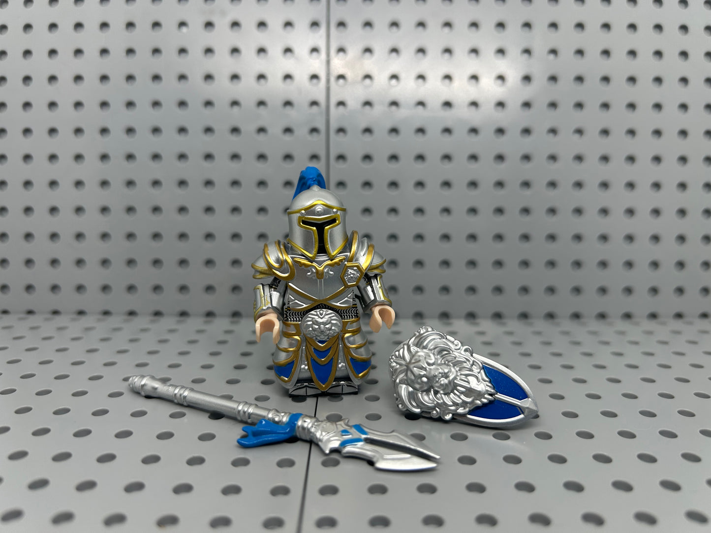 Medieval Alliance Knight Custom Block-Style Figure