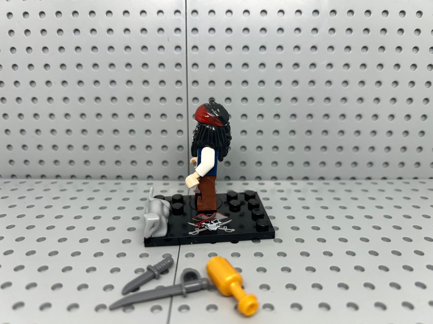 Cursed Skeleton Pirate Captain Custom Block-Style Figure