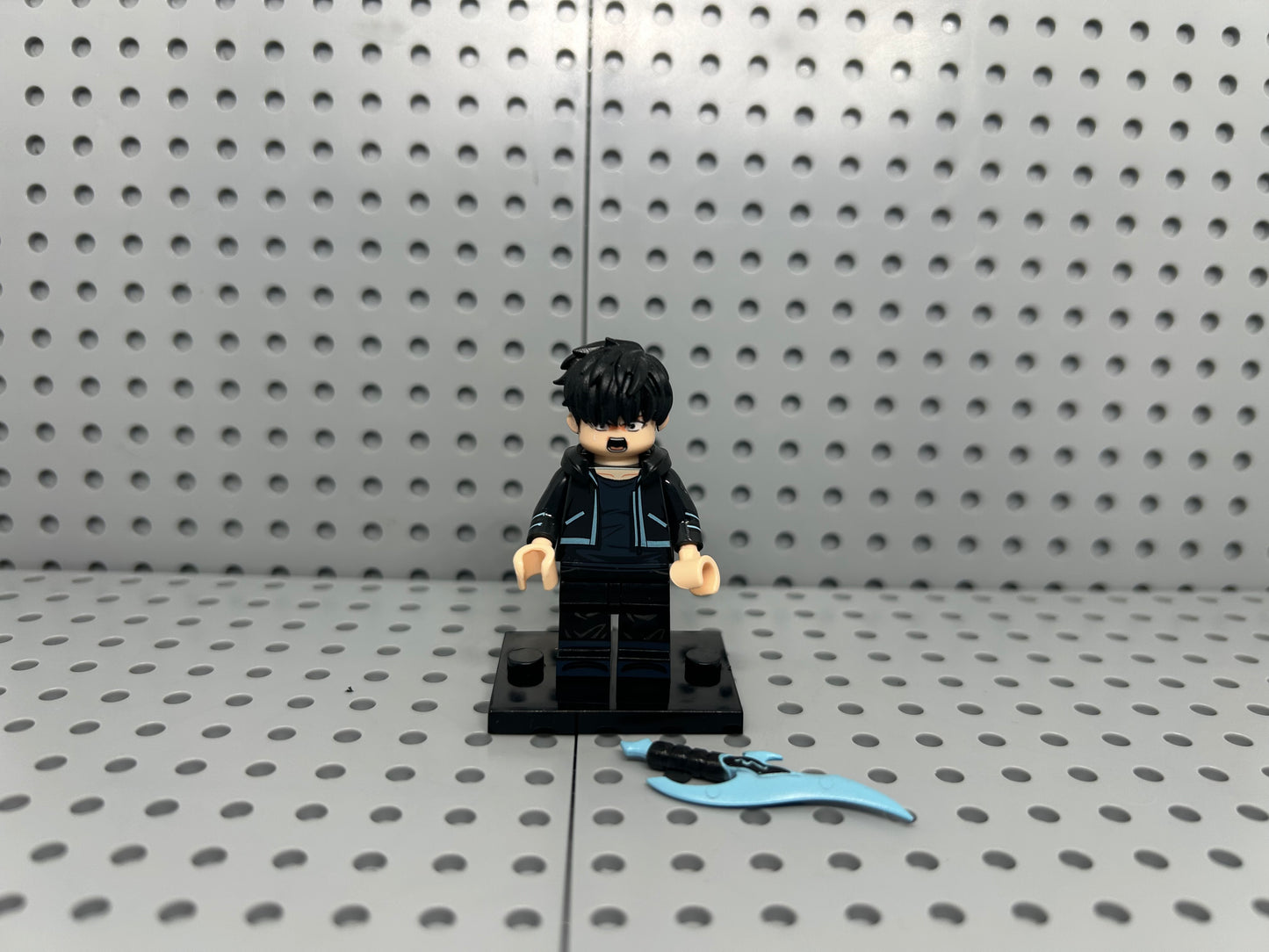 Black Aura Guardian Custom Block-Style Figure