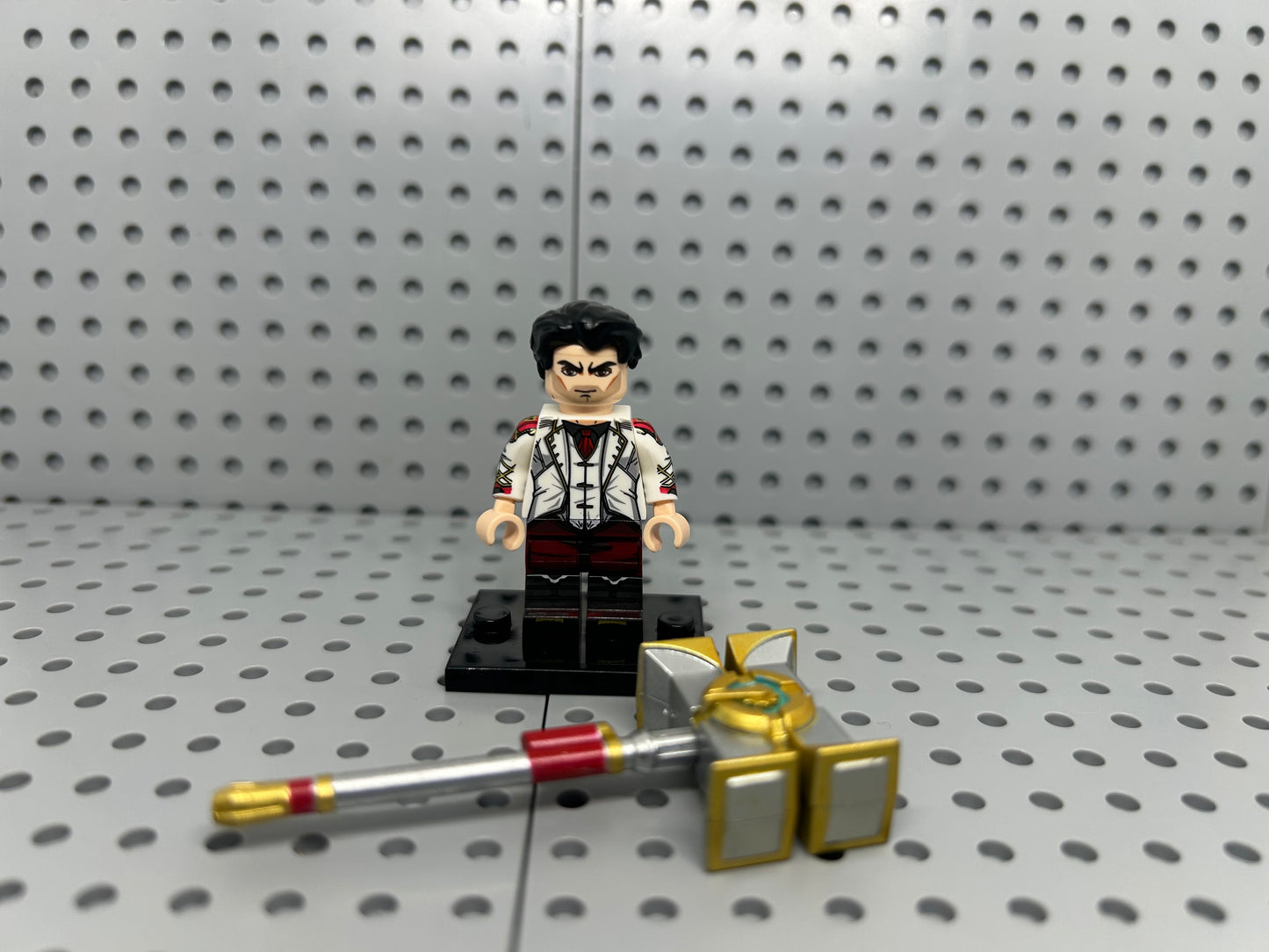 Hex Hammer Guardian Custom Block-Style Figure